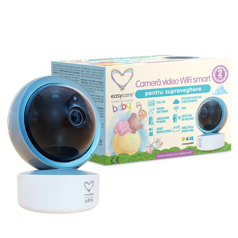 Camera video Wi-Fi Smart cu senzor de miscare si alarma Baby, 1 bucata, EasyCare — preț și oferte