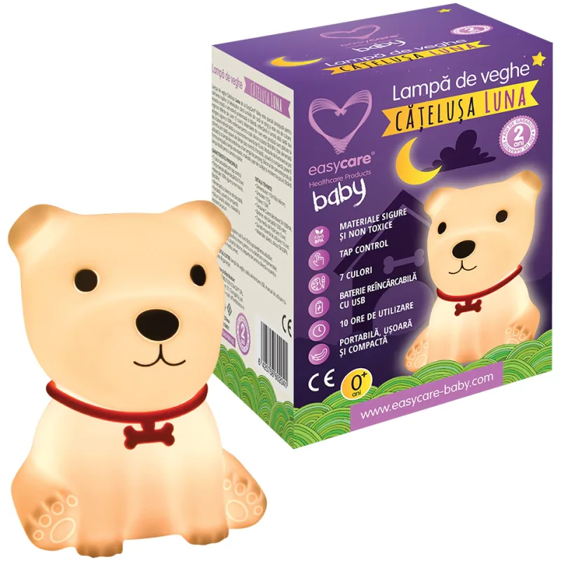 Lampa de veghe portabila si reincarcabila Catel Luna Baby, 1 bucata, EasyCare — preț și oferte