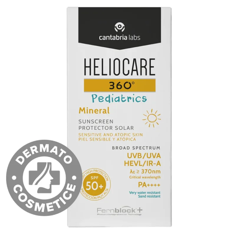 Fluid pediatrics mineral SPF50+ Heliocare 360º, 50ml, Cantabria Labs — preț și oferte