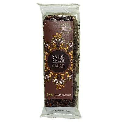 Baton cacao cu indulcitor natural (Stevie si Erytritol), 40g, Sweeteria — preț și oferte