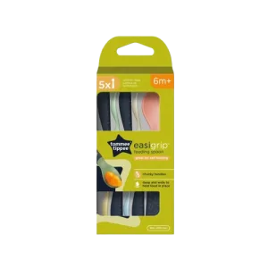 Set lingurite ergonomice multicolor +6 luni, 5 bucati, Tommee Tippee