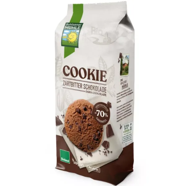Cookies bio cu ciocolata neagra, 175g, Bohlsener Muhle — preț și oferte