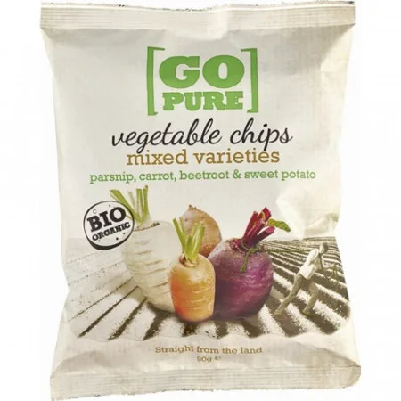 Chipsuri din legume fara gluten Bio, 90g, Go Pure — preț și oferte