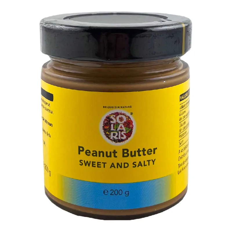 Crema de Peanut Butter dulce si sarat, 200g, Solaris — preț și oferte