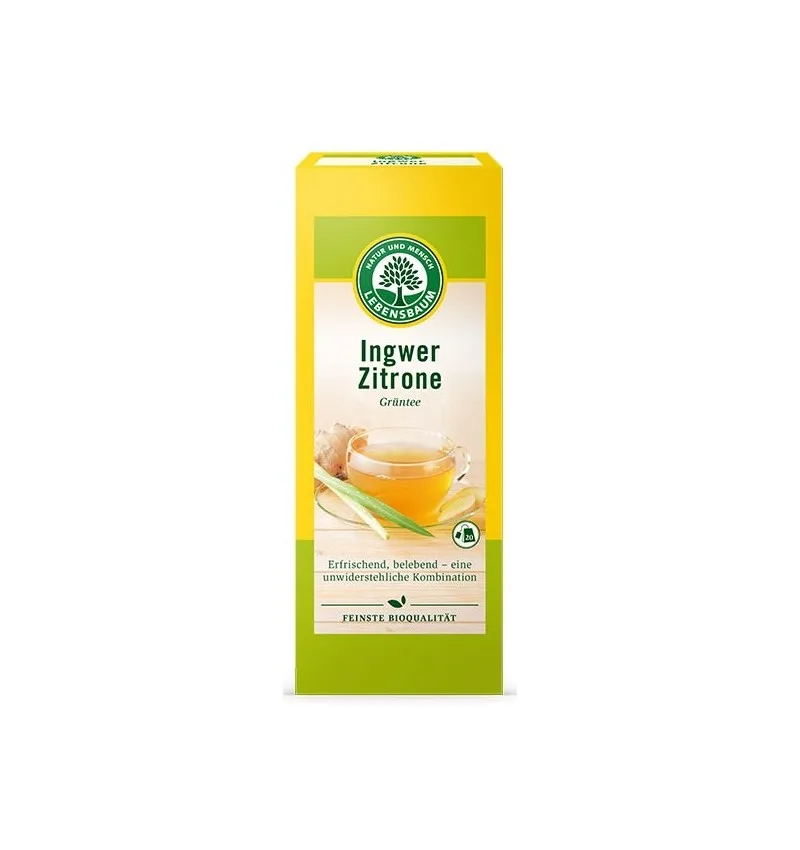 Ceai verde cu ghimbir si lamaie, 40g, Lebensbaum — preț și oferte