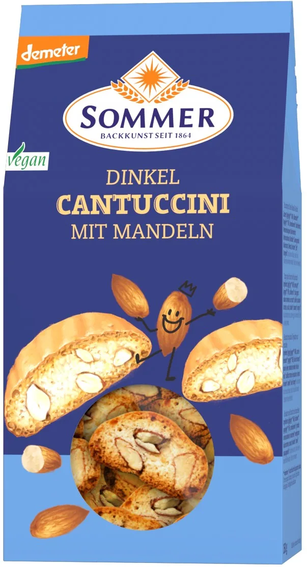 Cantuccini din spelta cu migdale Bio, 150g, Sommer — preț și oferte