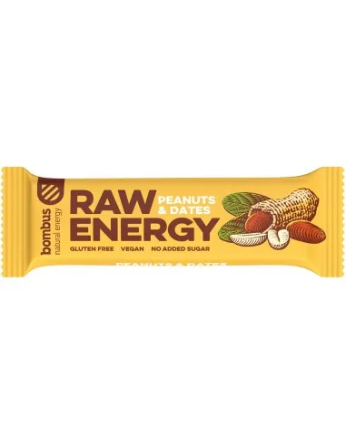 Baton proteic cu arahide si curmale, 50g, Raw Energy, Bombus — preț și oferte