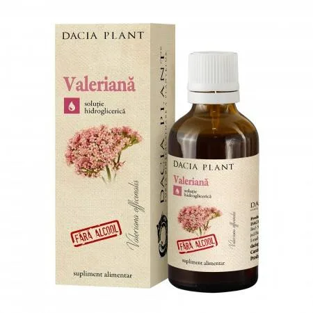 Tinctura de valeriana fara alcool, 50ml, Dacia Plant — preț și oferte