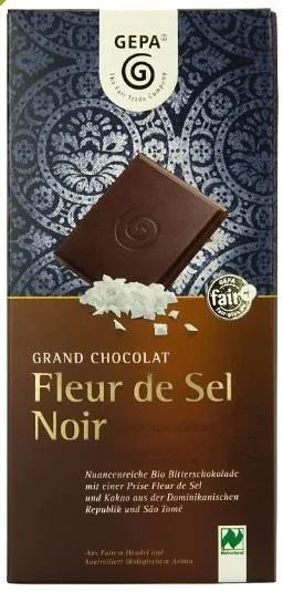 Ciocolata neagra bio Fleur de Sel Noir, 100g, Gepa — preț și oferte