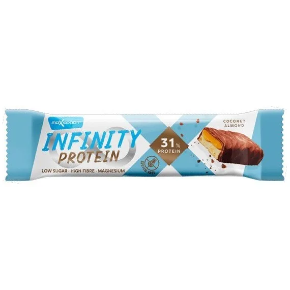 Baton proteic cu nuca de cocos si migdale Infinity Protein, 55g, Max Sport — preț și oferte