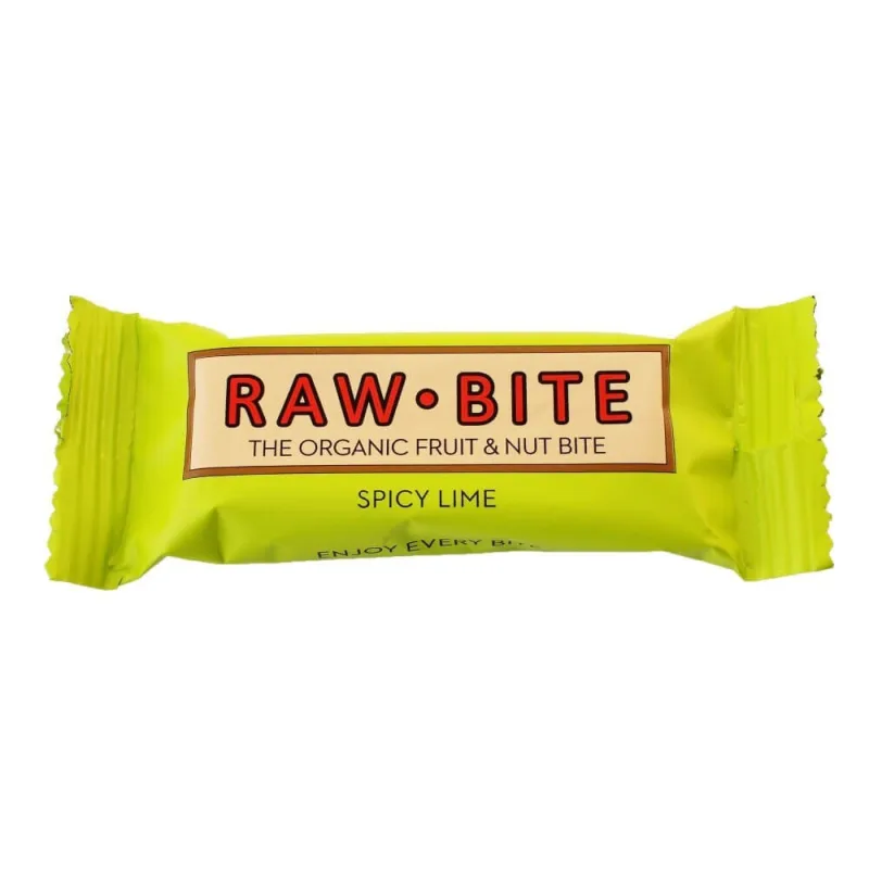 Baton vegan cu lime Spicy Lime, 50g, Baw Bite RAW BITE — preț și oferte