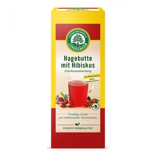 Ceai de macese si hibiscus, 50g, Lebensbaum — preț și oferte