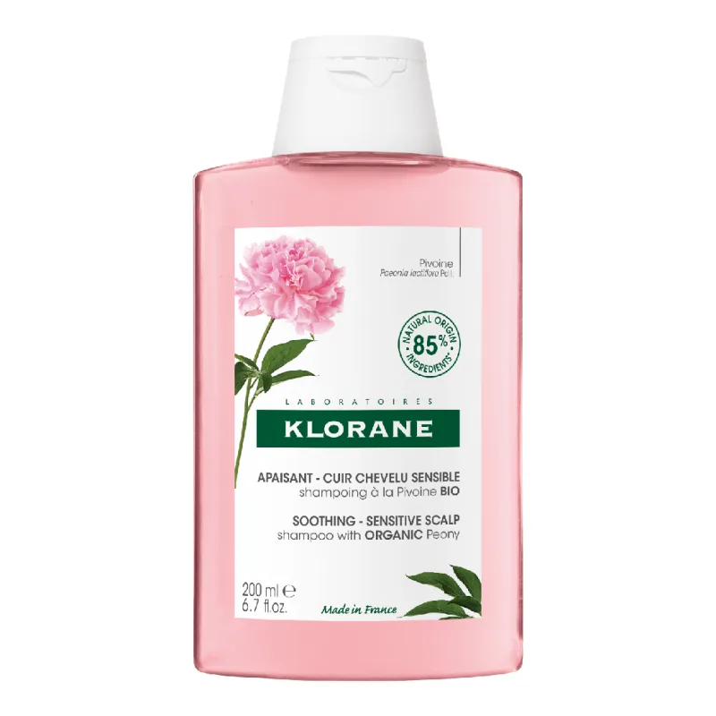 Sampon cu extract de bujor pentru scalp sensibil si iritat, 200 ml, Klorane — preț și oferte
