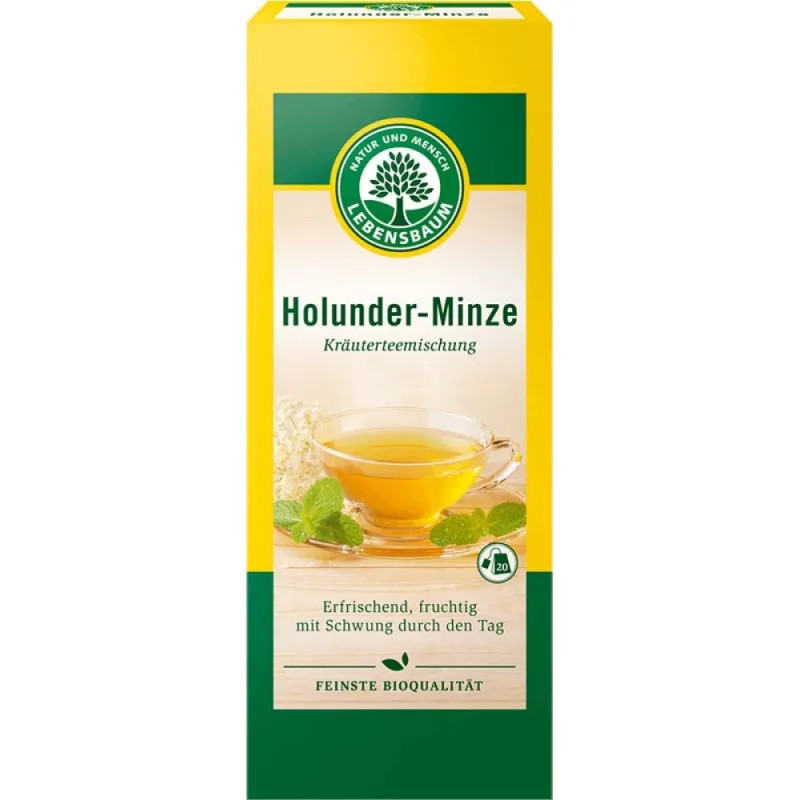 Ceai bio de soc si menta, 30g, Lebensbaum — preț și oferte