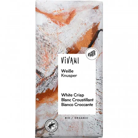 Ciolata alba crocanta Bio, 100g, Vivani — preț și oferte