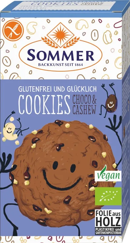 Fursecuri cu ciocolata si caju, 125g, Sommer — preț și oferte