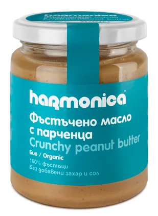 Crema de arahide Crunchy Bio, 250g, Harmonica — preț și oferte