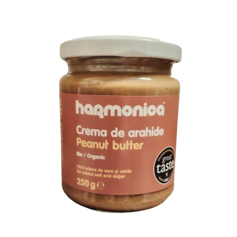 Crema de arahide Bio, 250g, Harmonica — preț și oferte