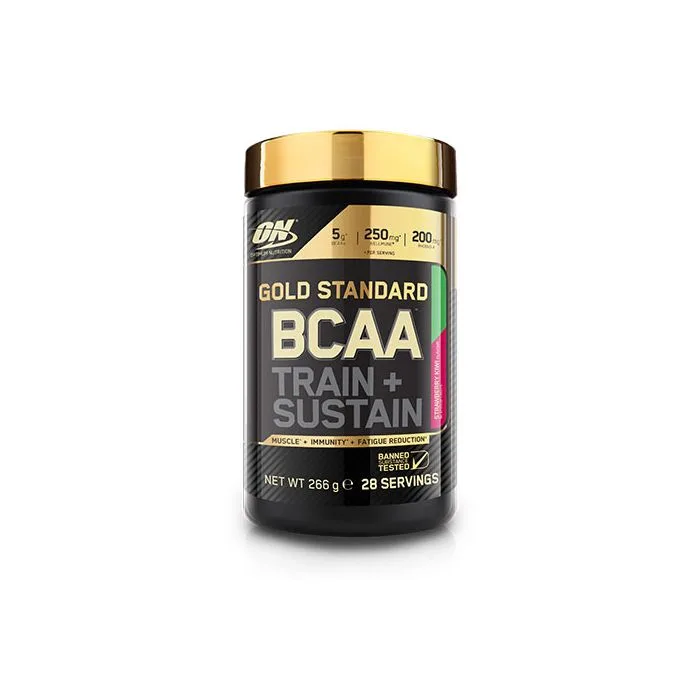 Aminoacizi BCAA Train Sustain Strawberry Kiwi, 266g, Optimum Nutrition — preț și oferte