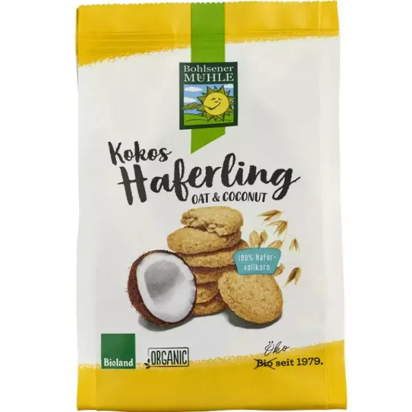 Biscuiti din ovaz si cocos Bio, 125g, Bohlsener Mulher Bohlsener Muhle — preț și oferte
