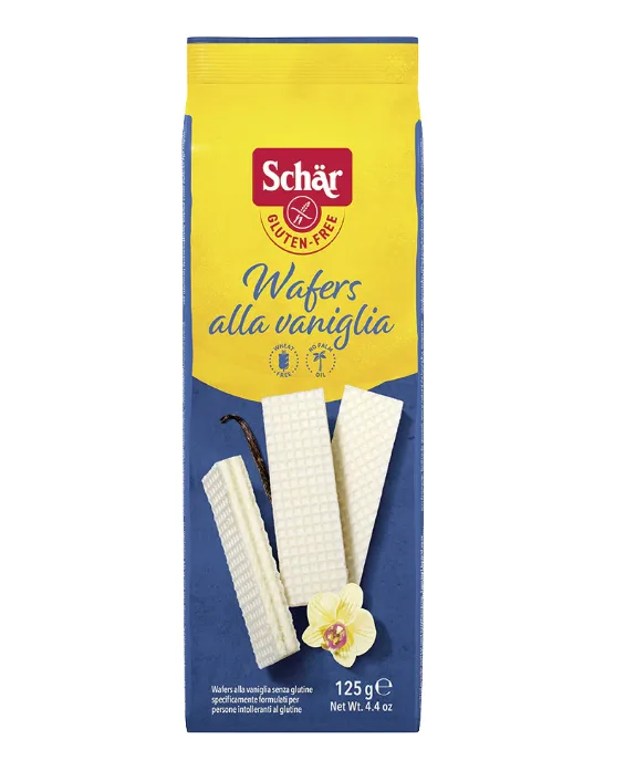 Napolitane cu crema de vanilie fara gluten Wafers, 125g, Schar — preț și oferte