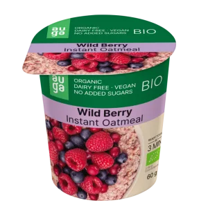 Porridge din ovaz integral cu fructe de padure Bio, 60g, Auga