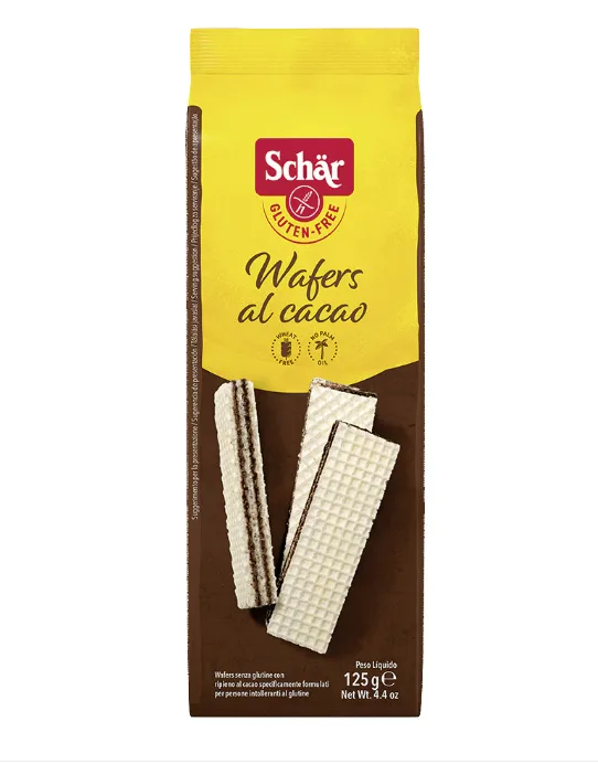 Napolitane cu cacao fara gluten Wafers Cacao, 125g, Schar — preț și oferte