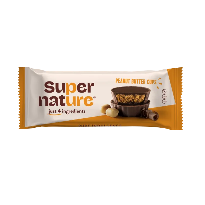 Cupe de ciocolata cu unt de arahide Bio, 40g, Super Nature — preț și oferte