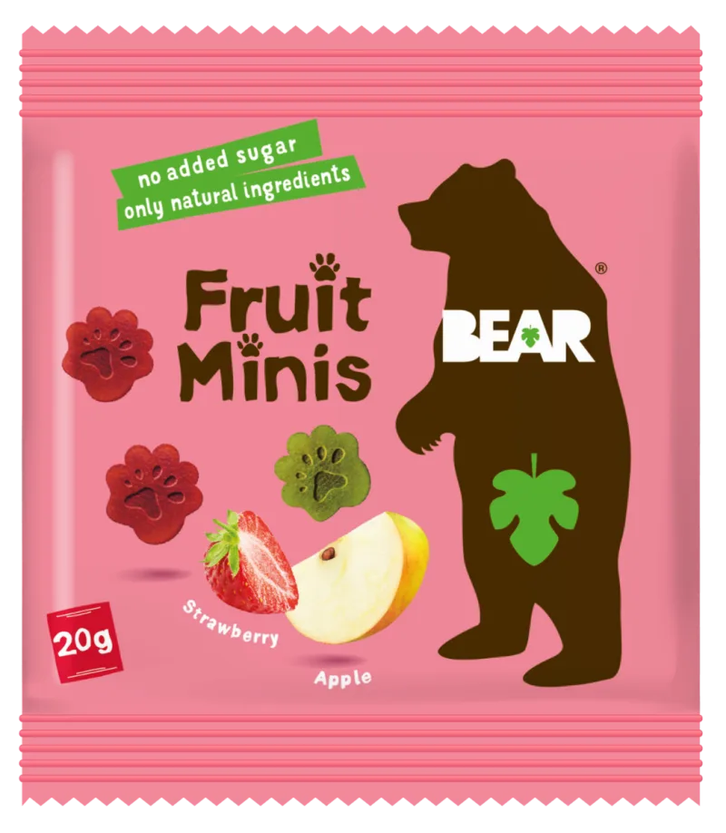 Talpite dino cu mere si capsuni, 20g, Bear — preț și oferte