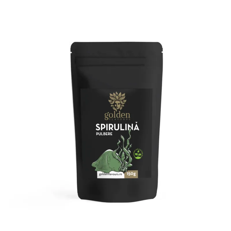 Spirulina pulbere Bio, 150g, Golden Flavours — preț și oferte