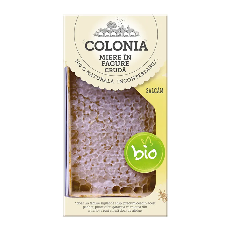 Fagure cu miere de salcam cruda Bio, 150g, Colonia — preț și oferte