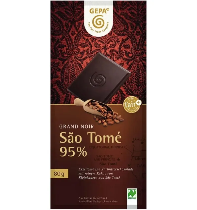 Ciocolata amaruie cu 95% cacao, 80g, Gepa — preț și oferte