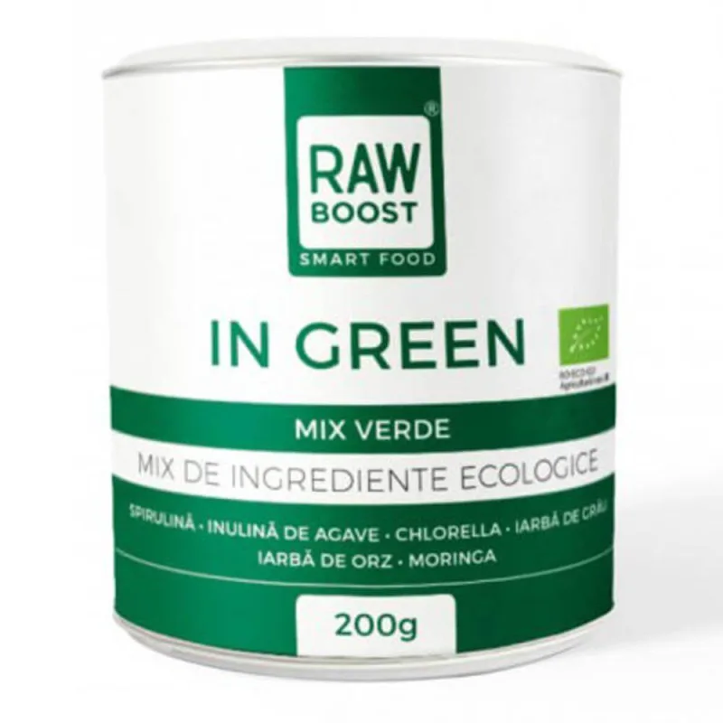 In Green mix verde Bio, 200g, Rawboost — preț și oferte
