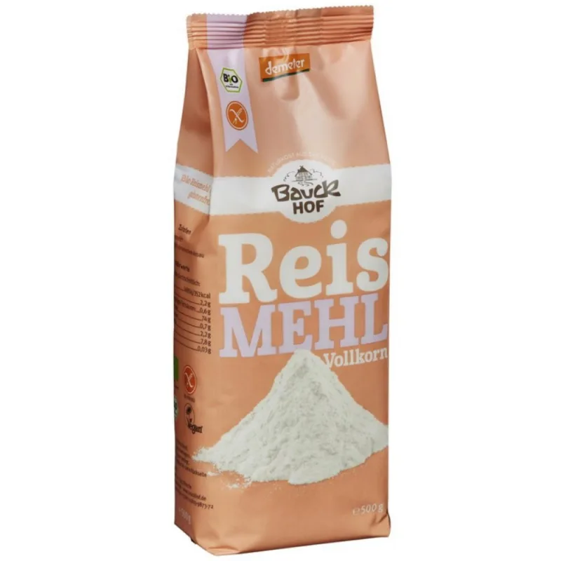 Faina de orez bio fara gluten, 500g, Bauckhof — preț și oferte