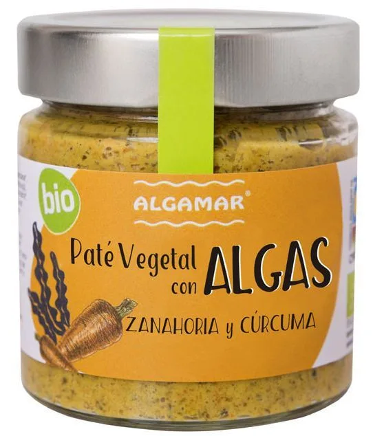 Pate vegetal cu alge, morcovi si turmeric Bio, 180g, Algamar — preț și oferte