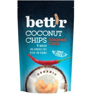 Chips de cocos cu chilli fara gluten Bio, 70g, Bettr