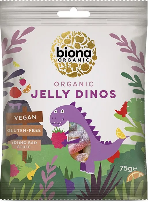 Jeleuri bio fara gluten Dinos, 75g, Biona Organic — preț și oferte
