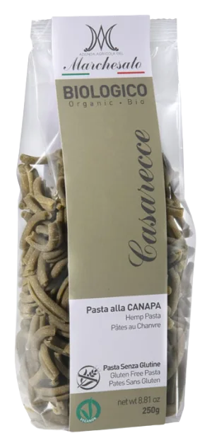 Paste cu canepa fara gluten Casarecce Bio, 250g, Marchesato