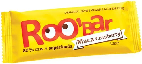 Baton raw cu maca si merisor Bio, 30g, Roobar — preț și oferte