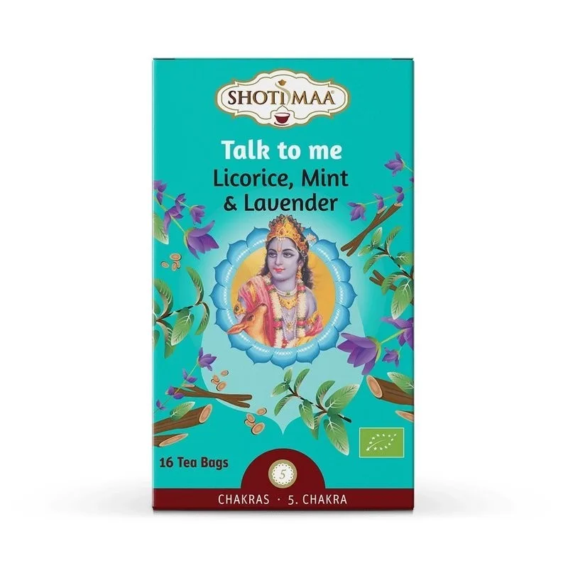 Ceai cu lemn dulce, menta si levanda Chakras Talk To Me Bio, 16 plicuri, Shoti Maa — preț și oferte