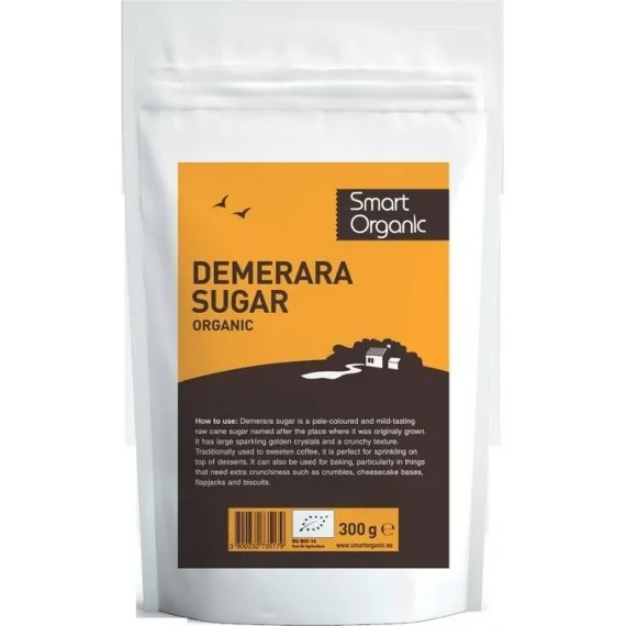 Zahar brun Demerara din trestie Bio, 300g, Smart Organic — preț și oferte