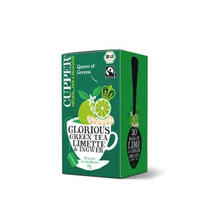 Ceai eco verde cu lamaie si ghimbir, 20 plicuri, Cupper