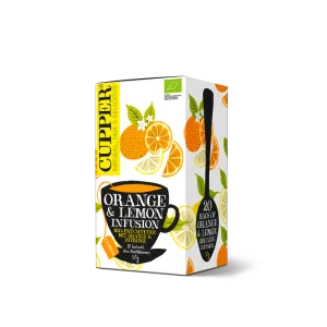 Ceai infuzie de portocala si lamaie, 20 plicuri, Cupper