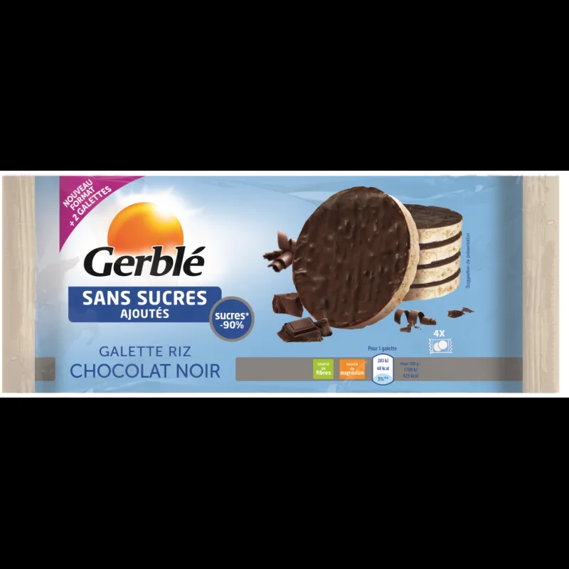Galete de orez cu ciocolata si fara zahar, 130g, Gerble Expert Dietetic — preț și oferte