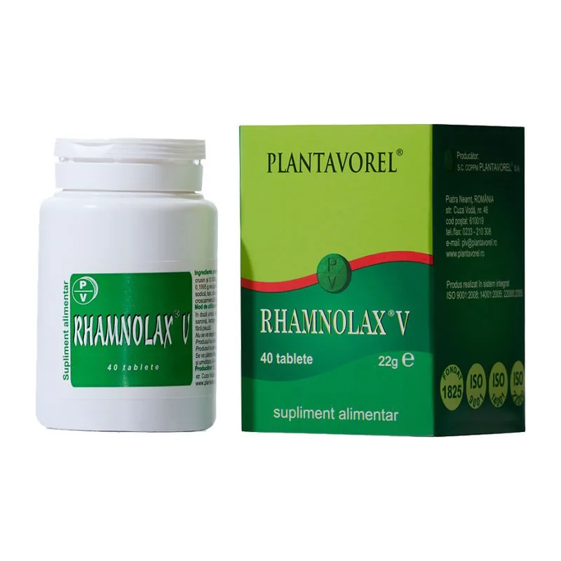 Rhamnolax V, 40 tablete, Plantavorel — preț și oferte