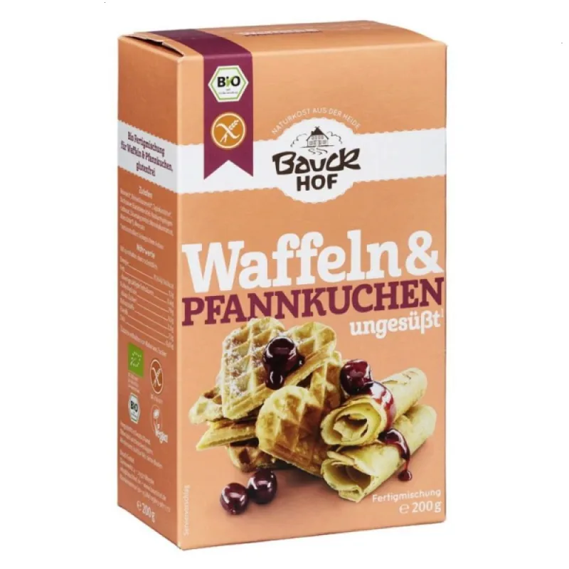 Premix bio pentru clatite si gaufre fara gluten, 200g, Bauckof Bauck Hof — preț și oferte