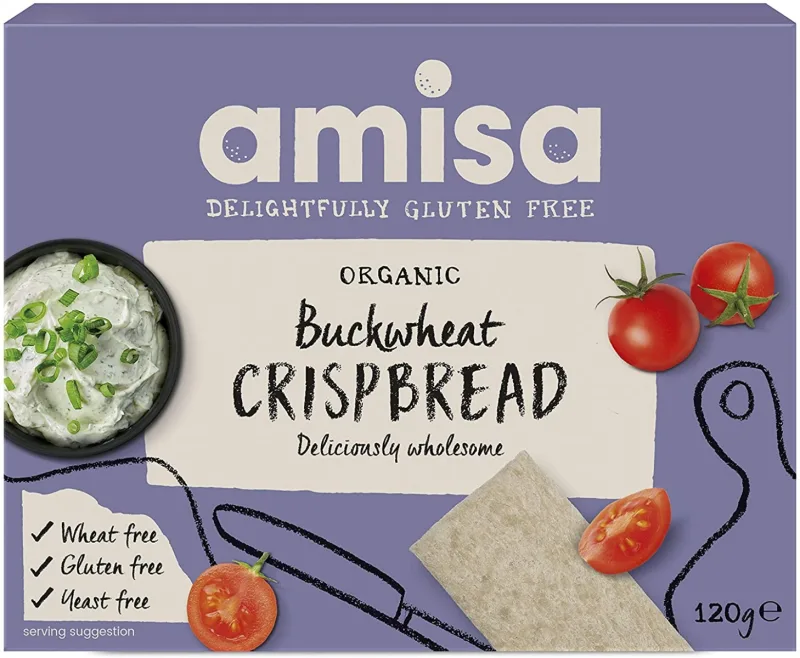 Crispbread din hrisca integrala fara gluten Bio, 120g, Amisa — preț și oferte
