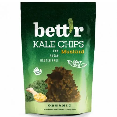 Chips din kale cu mustar raw fara gluten Bio, 30g, Bettr — preț și oferte