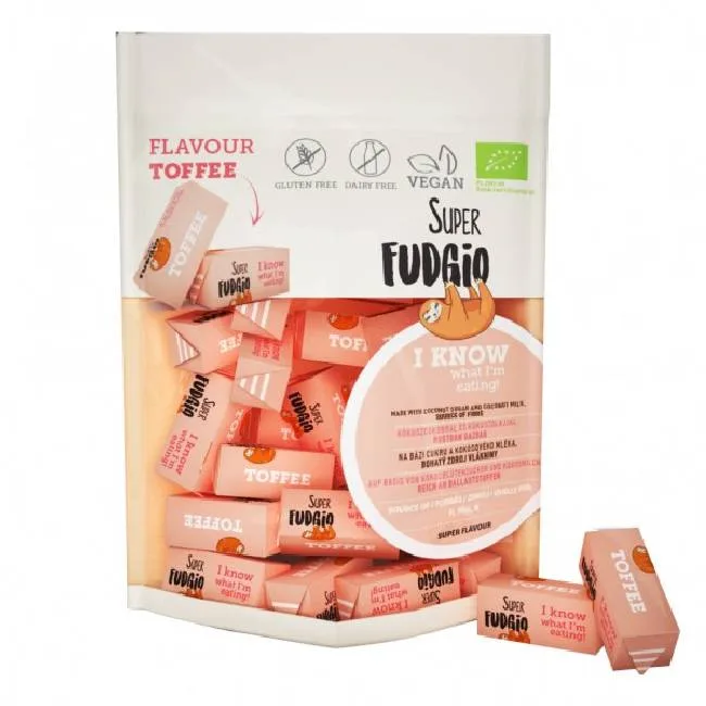 Caramele bio cu aroma de toffee fara gluten, 150g, Super Fudgio — preț și oferte