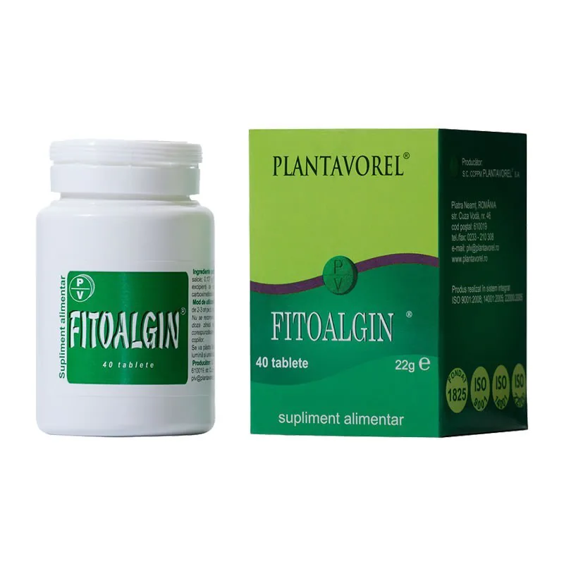 Fitoalgin, 40 tablete, Plantavorel — preț și oferte